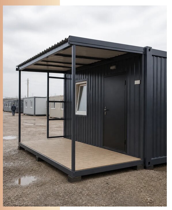 Изготовление и аренда бытовок с навесом в Кропоткине